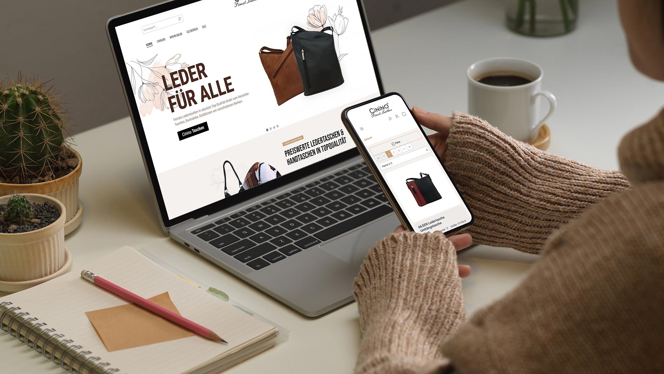 Cinino CLM Lederwaren | Handel & Dienstleistungen | SEIDL Marketing & Werbeagentur - Webdesign Passau