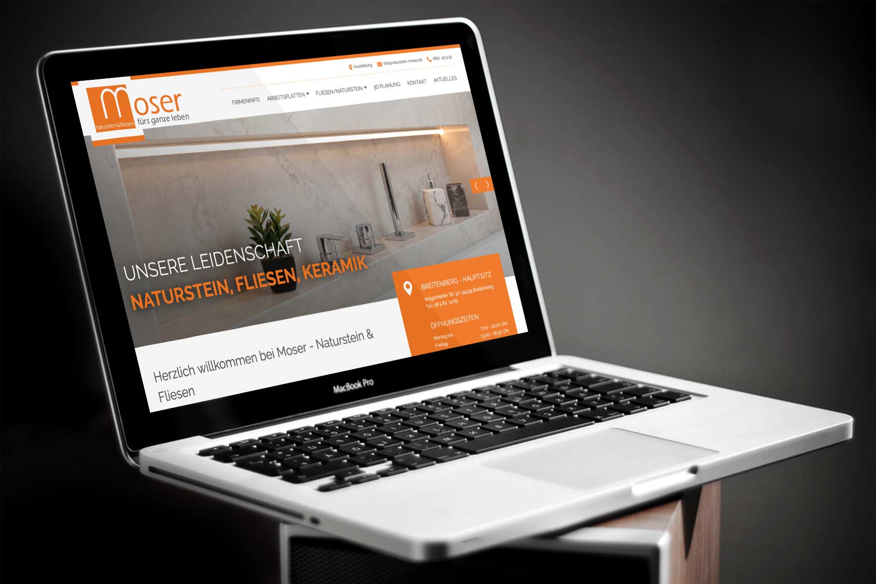 Moser Naturstein | Industrie & Handwerk | SEIDL Marketing & Werbeagentur - Webdesign Passau